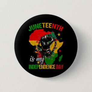 Is My Independence Day Free Ish Black Mens Womens Button