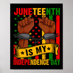 Is My Independence Day Free Ish Black Mens Womens  Poster