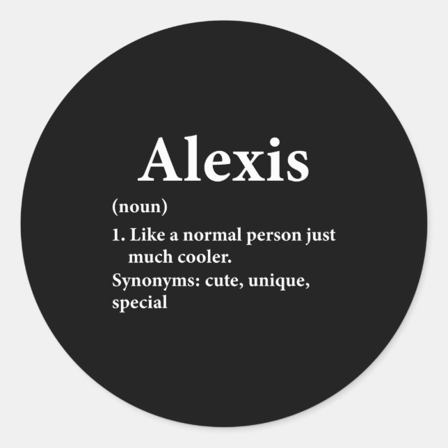 Is Name Definition Funny D  Classic Round Sticker (Front)