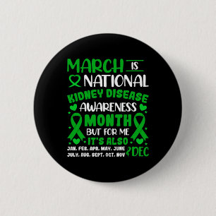 Is National Kidney Disease Awareness Month Men Wom Button