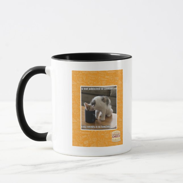 Is not addicted to caffeine mug (Left)
