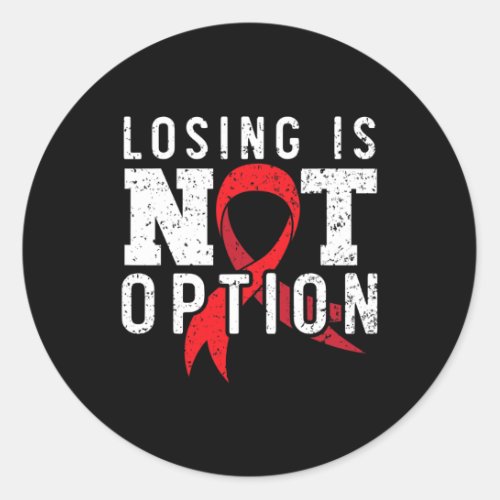 Is Not An Option Brain Aneurysm Aneurysm Awareness Classic Round Sticker