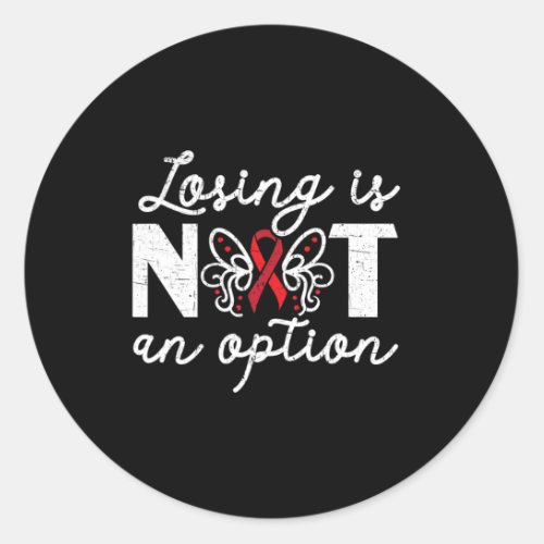 Is Not An Option Brain Aneurysm Aneurysm Awareness Classic Round Sticker