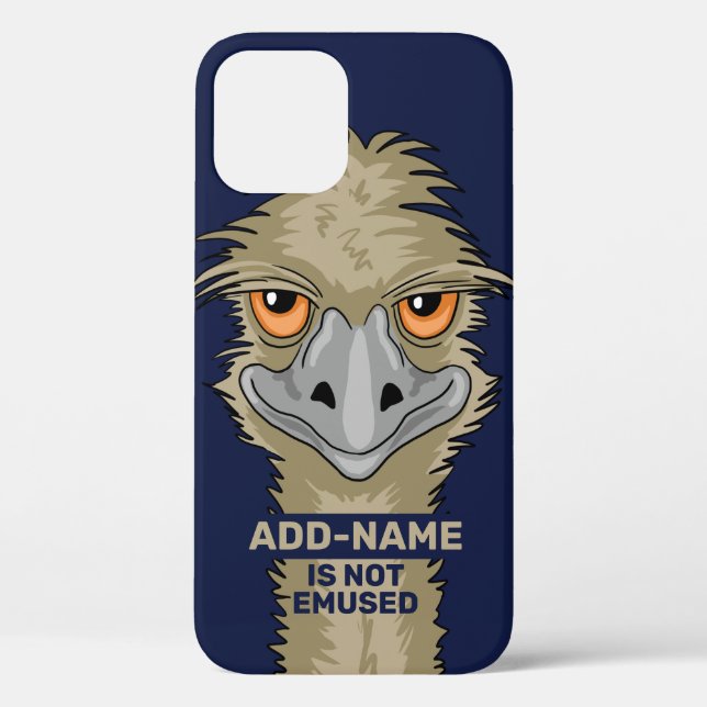 Is Not Emused Funny Emu Pun Add Name Case-Mate iPhone Case (Back)