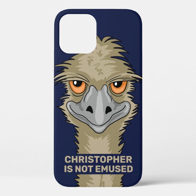 Is Not Emused Funny Emu Pun Add Name Case-Mate iPhone Case (Back)