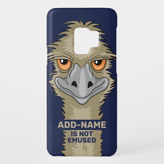 Is Not Emused Funny Emu Pun Add Name Case-Mate Samsung Galaxy Case (Back)