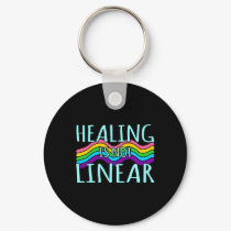 Is Not Linear Mental Health Awareness Graphic  Keychain