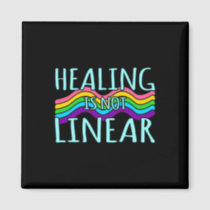 Is Not Linear Mental Health Awareness Graphic  Magnet