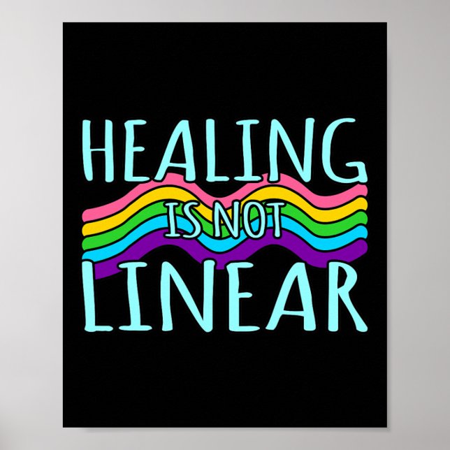 Is Not Linear Mental Health Awareness Graphic  Poster (Front)