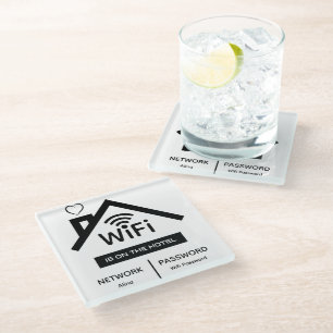 Is On The Hotel Wifi Password Glass Coaster