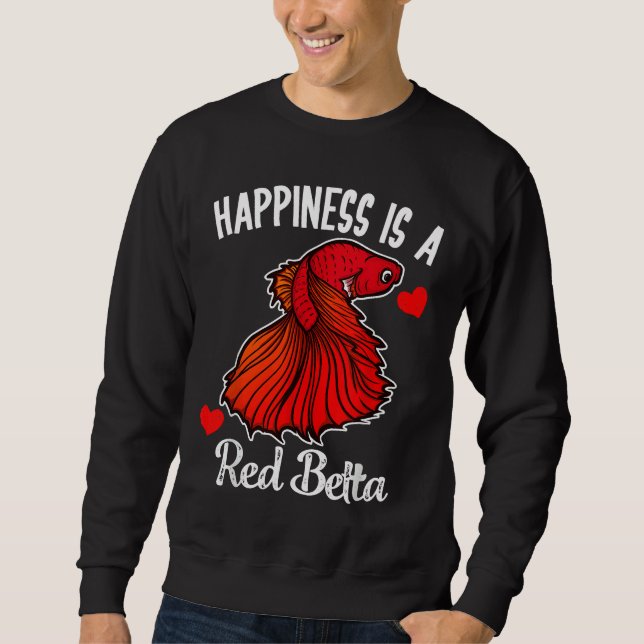 Is Red Betta Fish Siamese Fighting Fish Sweatshirt (Front)