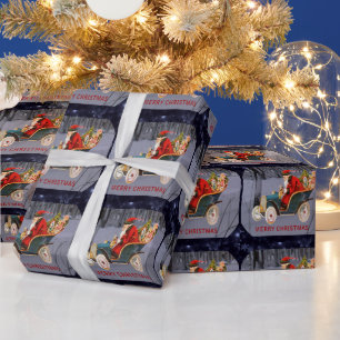 Is Santa Driving to Your Town Wrapping Paper