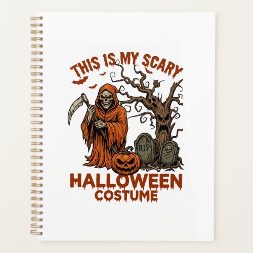 Is Scary Halloween Costume Orange Reaper Pumpkin_1 Planner