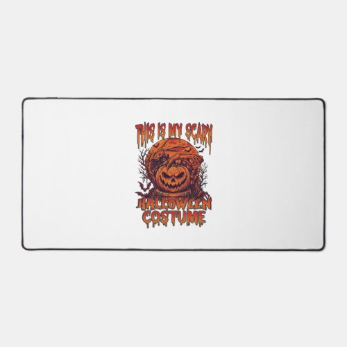 Is Scary Halloween Costume Pumpkin Spider Bat_1 Desk Mat