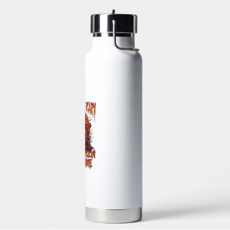 Is Scary Halloween Costume Pumpkin Spider Bat_1 Water Bottle