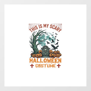 Is Scary Halloween Costume Tombstone Pumpkins Moon Floor Decals