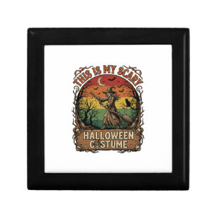 Is Scary Halloween Costume Witch Broom Cat Gift Box