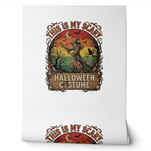 Is Scary Halloween Costume Witch Broom Cat Wallpaper