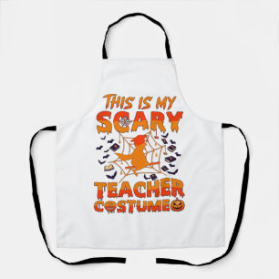 Is Scary Teacher Costume Halloween Witch Spider We Apron