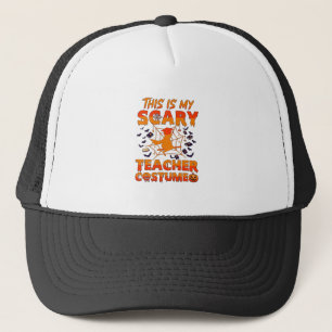 Is Scary Teacher Costume Halloween Witch Spider We Trucker Hat