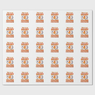 Is Scary Teacher Costume Halloween Witch Spider We Wrapping Paper