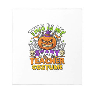 Is Scary Teacher Costume Haloween Pumpkin Witch Ha Notepad