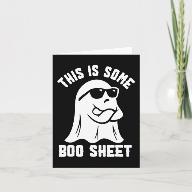 Is Some Boo Sheet Halloween Ghost Funny Costume  Card (Front)
