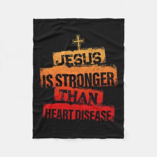 Is Stronger Than Heart Disease Red Ribbon Survivor Fleece Blanket