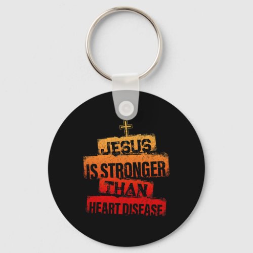 Is Stronger Than Heart Disease Red Ribbon Survivor Keychain
