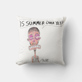 Is Summer Over Yet? - Erica Crooks Comics Throw Pillow