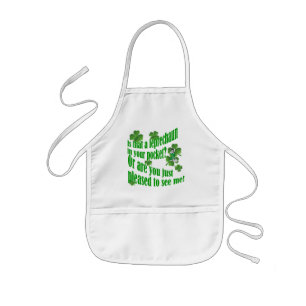 Is that a leprechaun in your pocket kids' apron
