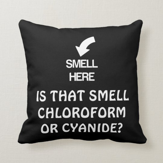 Is That Smell Cyanide or Chloroform Joke Pillow