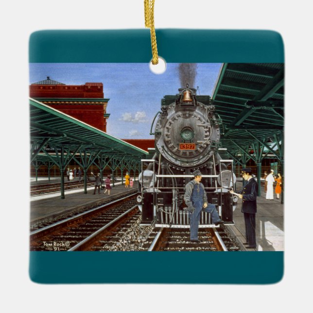 "IS THAT THE CHATTANOOGA CHOO CHOO®” by Tom Rock Ceramic Ornament (Front)