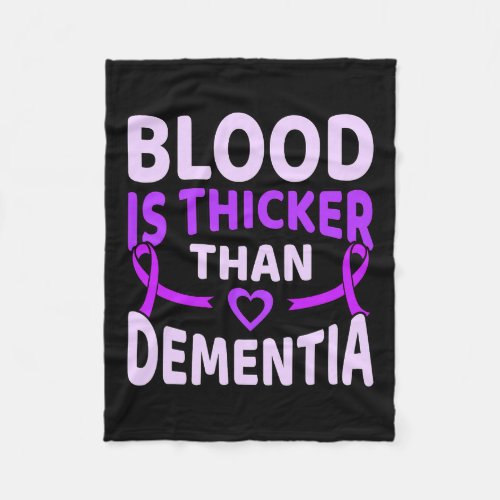 Is Thicker Than Dementia Alzheimerheimers Awarene Fleece Blanket