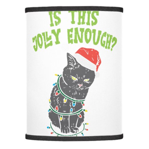 Is This Jolly Enough Black Cat Funny Christmas Xma Lamp Shade