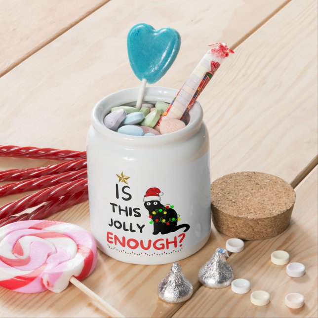 Is This Jolly Enough, Christmas Grinch Candy Jar (In Situ)