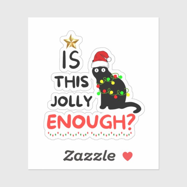 Is This Jolly Enough, Christmas Grinch Sticker (Sheet)