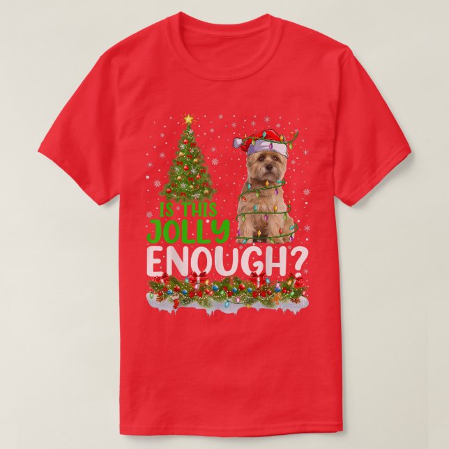 Is This Jolly Enough Santa Cairn Terrier Dog Chris T-Shirt (Design Front)