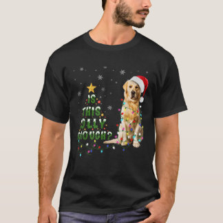 Is This Jolly Enough Santa Golden Retriever Light  T-Shirt