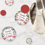 Is Turning One | Snowman Christmas 1st Birthday  Confetti<br><div class="desc">Add a splash of color and joy to your little one's first birthday celebration with our 'Is Turning One | Snowman Christmas 1st Birthday Confetti'. Make it a day to remember! Get yours now and let the festivities begin!</div>