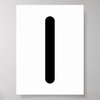 ISA Nordic rune (Ice, Stillness, Introspection) | Poster