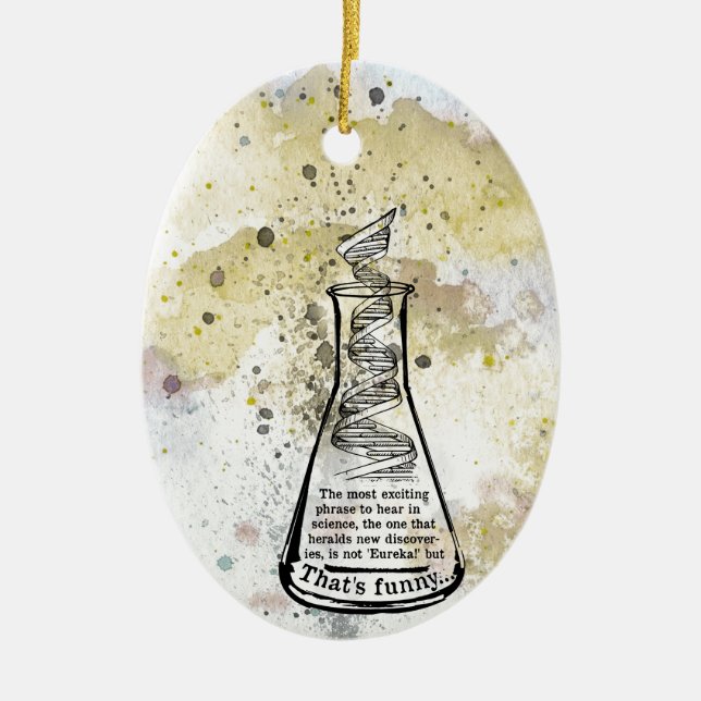 Isaac Asimov Quote Ceramic Ornament (Front)