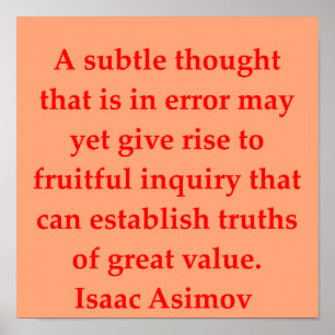 isaac asimov quote poster