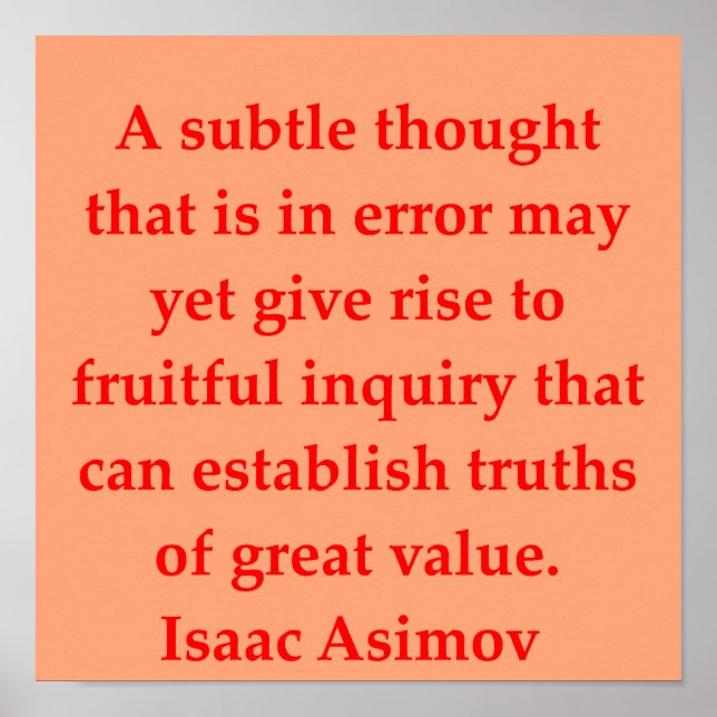 isaac asimov quote poster (Front)