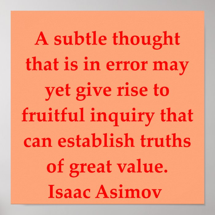 isaac asimov quote posters