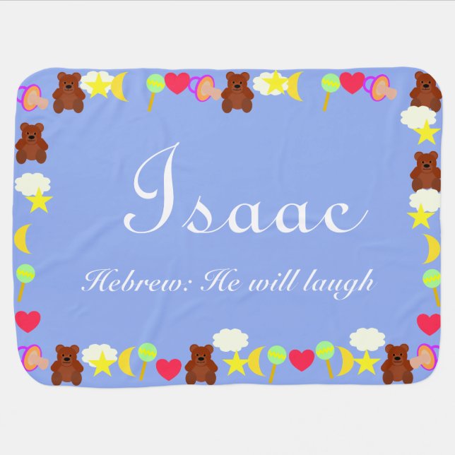 Isaac Baby Blanket Template (Horizontal)