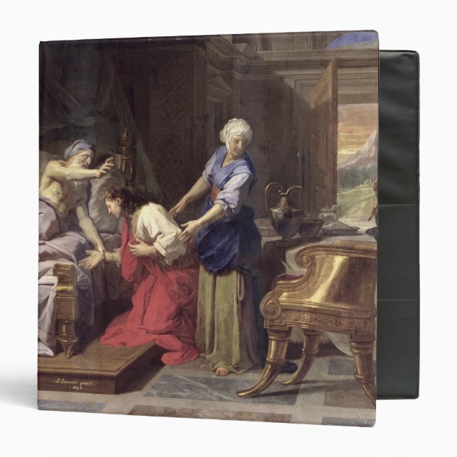Isaac Blessing Jacob, 1692 3 Ring Binder (Front/Inside)