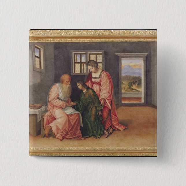 Isaac Blessing Jacob, c.1520 Button (Front)