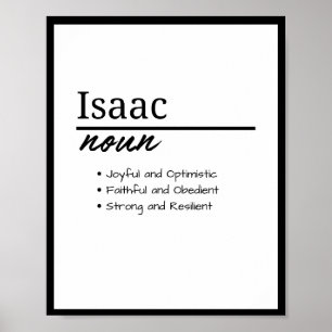 Isaac, Boy Personalized Name Definition Poster