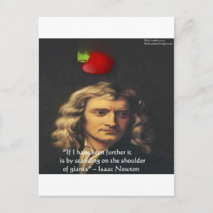 Isaac Newton "Giants Shoulders" Wisdom Gifts & Tee Postcard